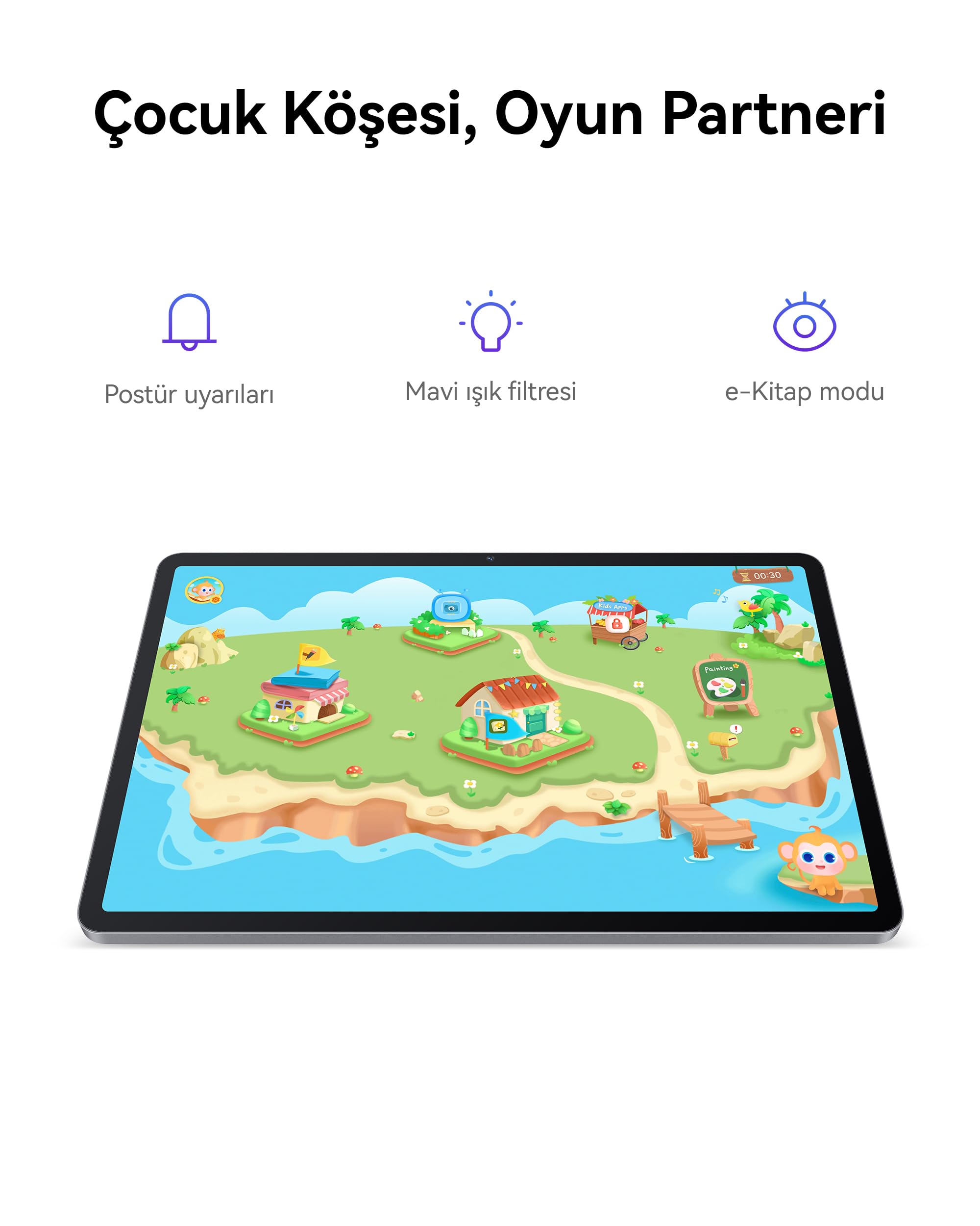 HUAWEI MatePad SE 11 4GB+128GB Tablet, Kalem Dahil Değildir, FullView Ekran, Büyük Pil，Çocuk Köşesi，Gri