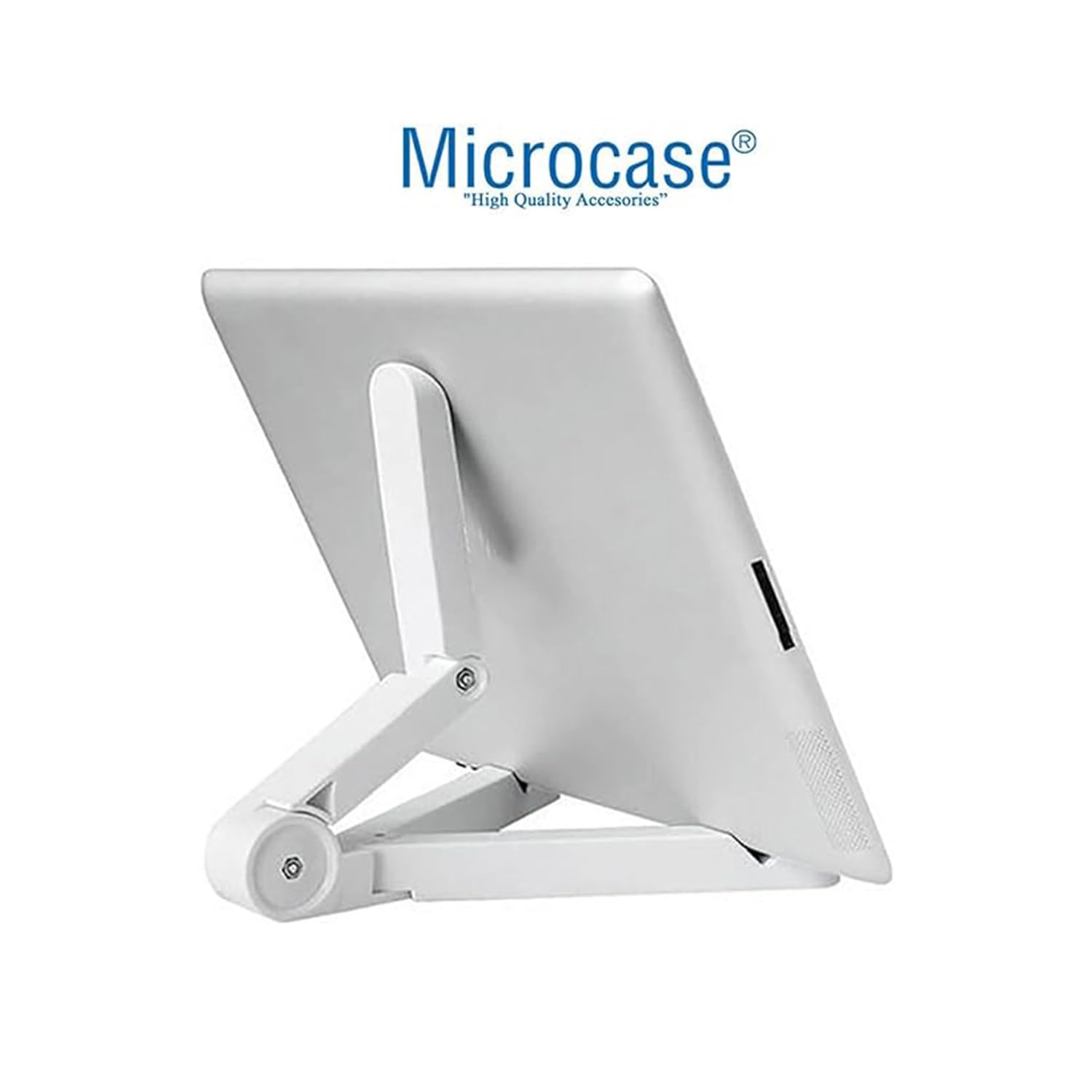 Microcase Samsung Galaxy Tab S10 Lite ile uyumlu Türkçe Bluetooth Klavye+Mouse+Tablet Standı Beyaz AL5166