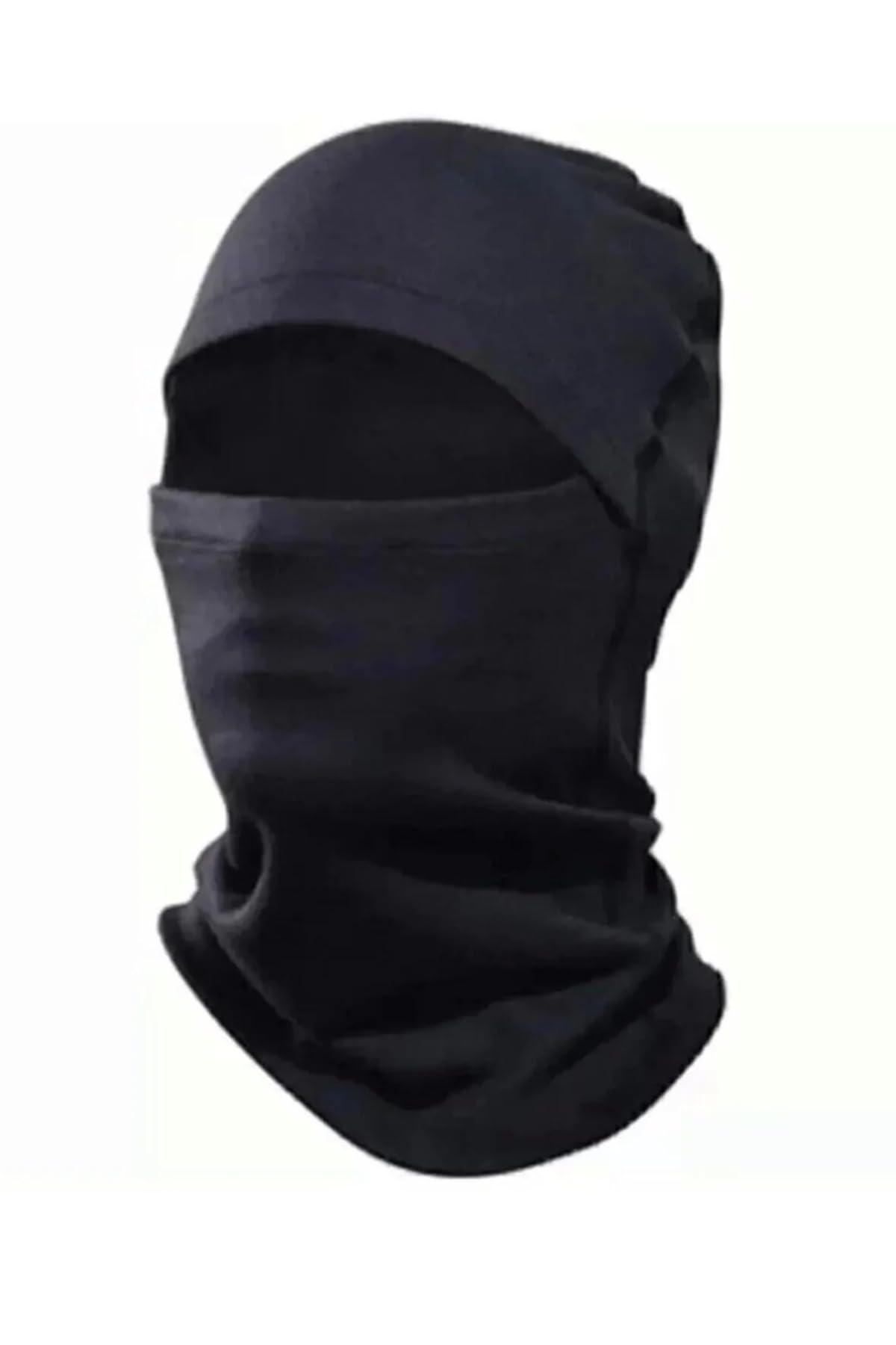 Siyah Termal Kar Maske, Termal Polar Kumaş, Yüz Maskesi, Kış Spor ve Outdoor Aktiviteler için Koruyu