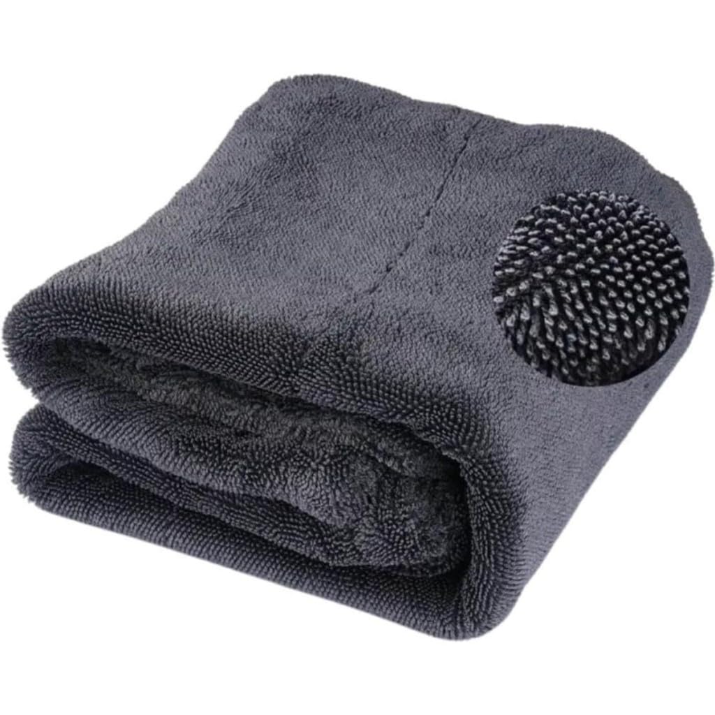 Polham XL 60X90CM 1200GSM Süper Su Emici Özellikli Mikrofiber Araç Kurulama Havlusu, Çizik ve İz Bırakmaz Bez