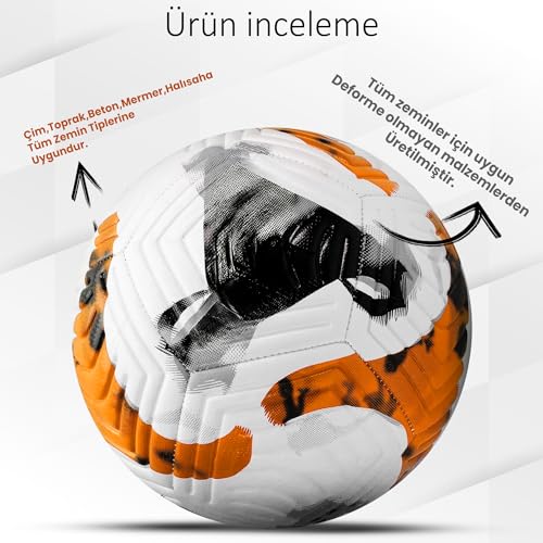 Hsport Süperlig 2026 Futbol Topu Halı Saha Çim ve Beton Zemin Uyumlu TPU Süperfiber Kaplama Dayanıklı Dikişli EVA Destekli Profesyonel No:5 Maç Topu (Mavi)