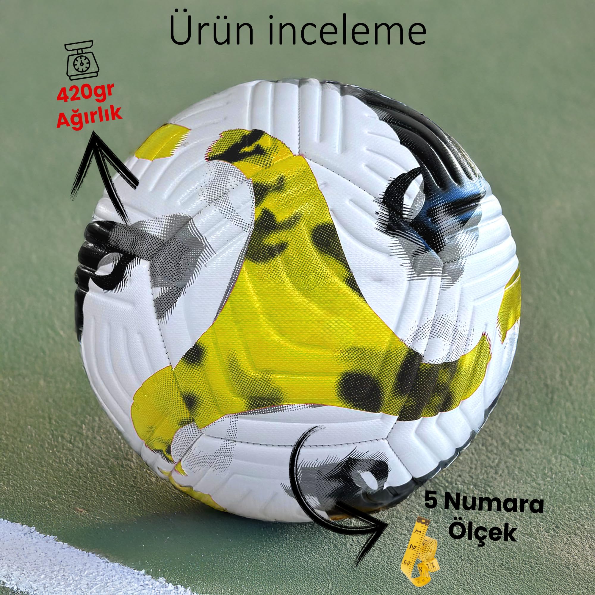 Hsport Süperlig 2026 Futbol Topu Halı Saha Çim ve Beton Zemin Uyumlu TPU Süperfiber Kaplama Dayanıklı Dikişli EVA Destekli Profesyonel No:5 Maç Topu (Mavi)