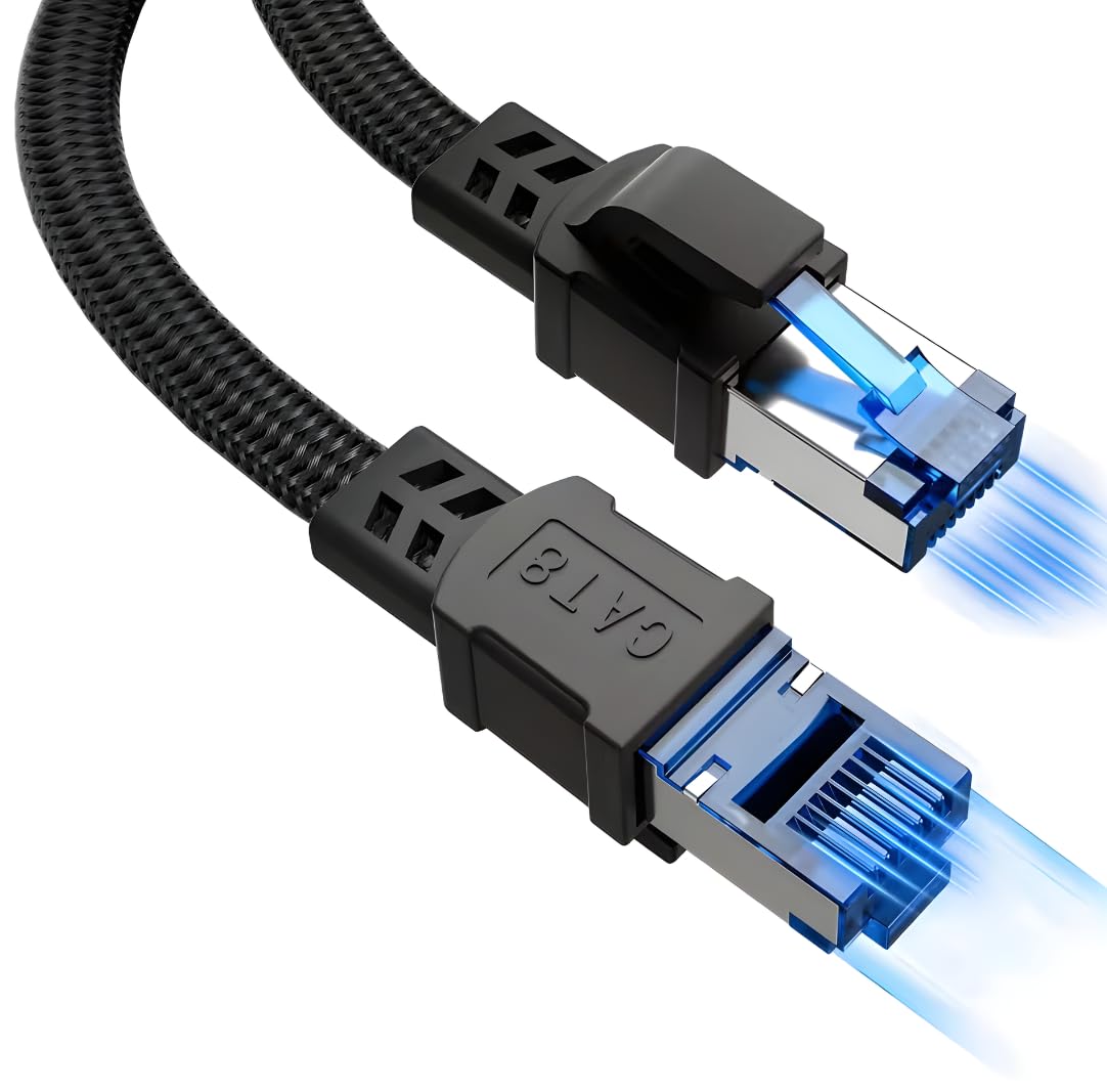 Vetech CAT 8 Ethernet Kablosu LAN Kablo 40Gbps 2000MHz Süper Hızlı Ağ Kablosu Gigabit PC, Laptop, PS5/4, Steam Deck, Xbox, Switch (2 Metre)