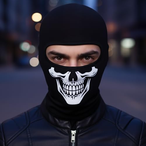Maksimum Koruma Kışlık Balaklava Maske | Rüzgar & Soğuk Geçirmez Termal Kayak Motorcu, Outdoor Snowboard Bisiklet ve Spor Maskesi | Esnek Nefes Alan Unisex Kar Maskesi (Siyah, ONE SIZE)