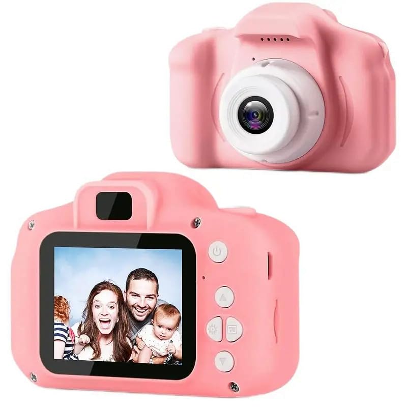 Çeşithane Çocuk Dijital Kamera, 2 inç LCD Ekran, 16MP, 1080P HD Video, Pembe, Oyun ve Çerçeve Özelli