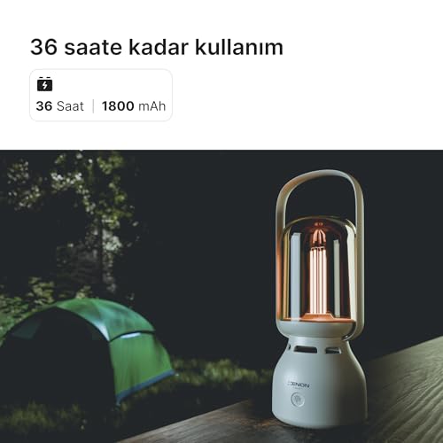 Xenon Smart Taşınabilir Filament Lamba ve Bluetooth Hoparlör Kamp Outdoor Kullanım için Çift Fonksiy