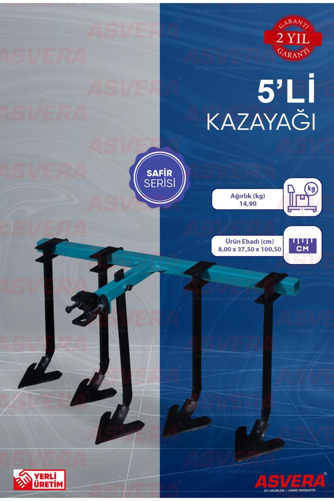 Elmas Serisi Çapa Makinası 5 li Kaz Ayağı - Pulluk - Çapa 4+1=5'li