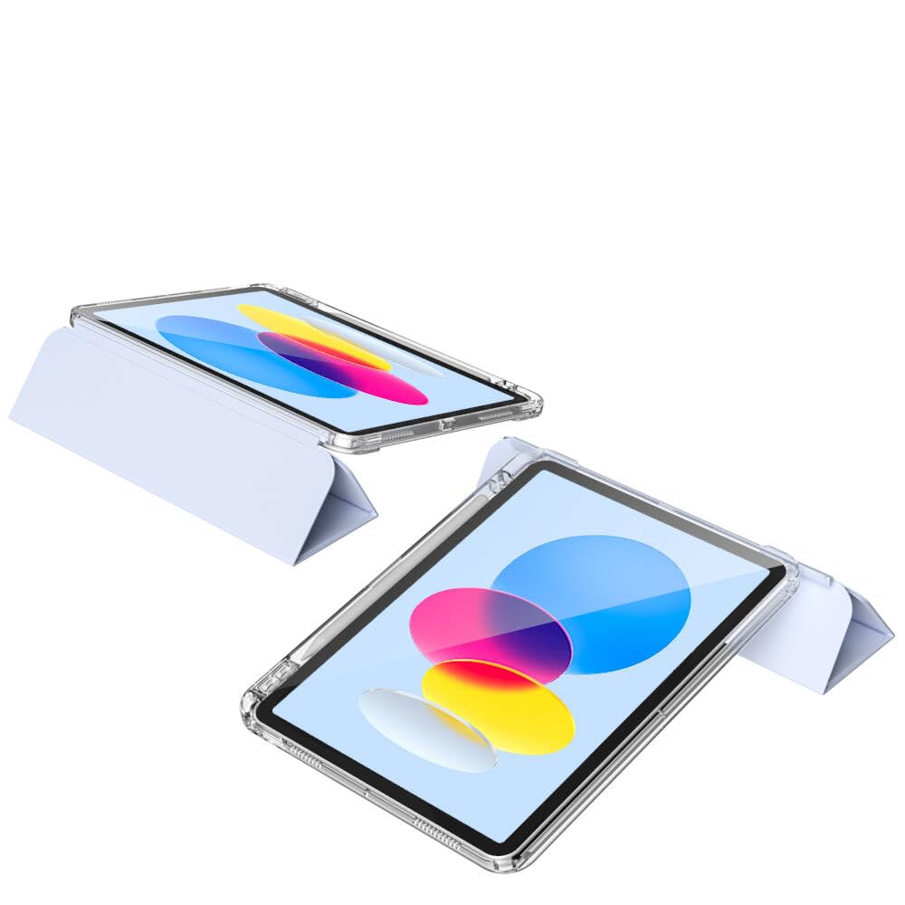 ​Apple iPad 10.9 2022/2025 10/11.Nesil (A16) ile Uyumlu Kılıf Magnetik Ayrılabilen Kalem Bölmeli Çift Kapaklı Airbagli Ayrılabilen Sliding Tablet Kapak - Siyah