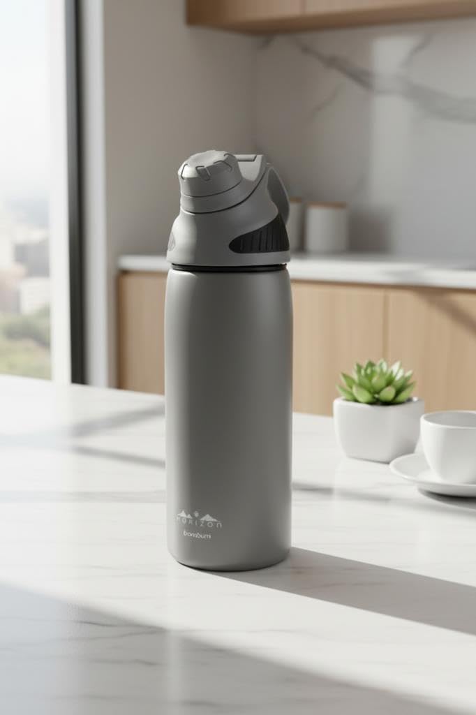 Bambum Horizon - Termos Termos Bardak Gri 600ml