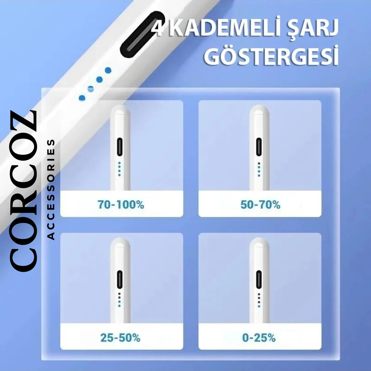 Corcoz Xiaomi Redm i Pad 2 8GB 256GB 11" Uyumlu Tablet Telefon Ipad Yazı Çizim Kalemi - CZ74