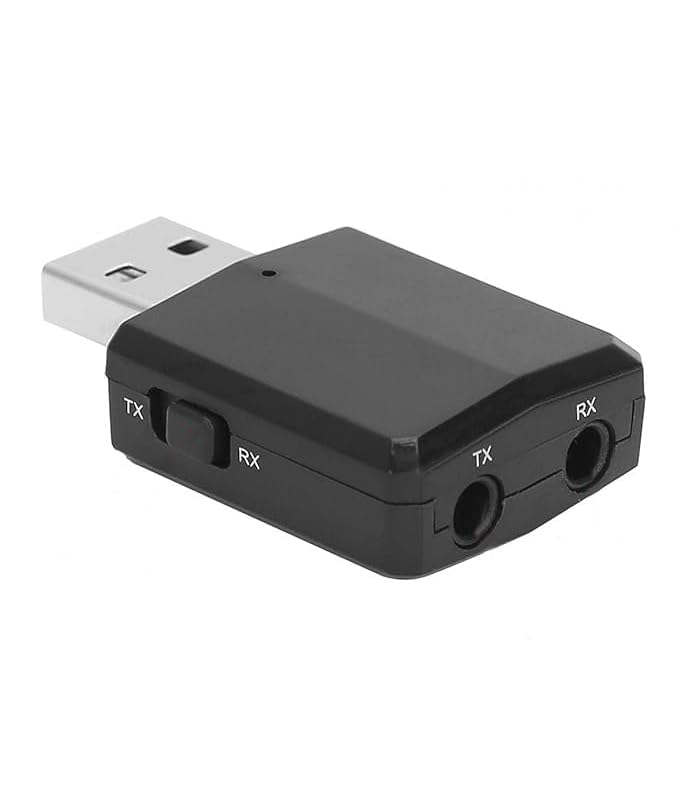 Coverzone Bluetooth 5.0 Ses Verici ve Alıcı Adaptör – ZF-169 Plus 3-in-1 USB Audio Transmitter Receiver, TV PC Kulaklık Hoparlör AUX Destekli Kablosuz Ses Dönüştürücü | ZR1140