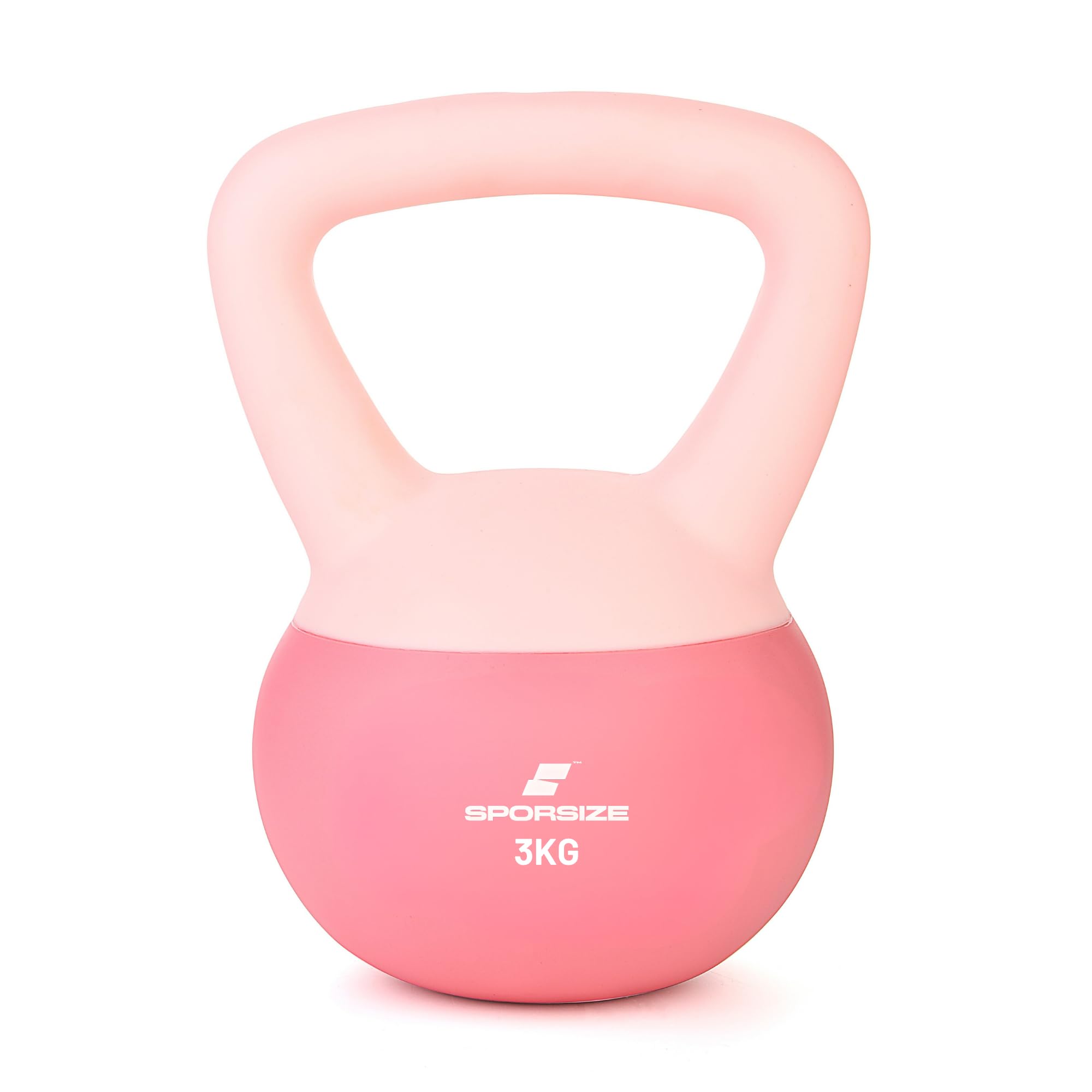 Sporsize Soft Touch Kettlebell – Kaydırmaz Yüzey – Evde Spor & Fitness Ağırlığı – 2–10 kg Seçenekleri (Soft Pembe, 3 KG)