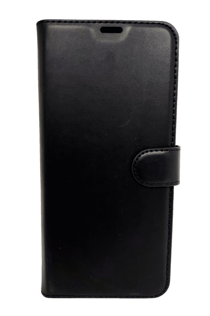 Infinix Hot 60i İle Uyumlu Kılıf Cüzdanlı Kapaklı Cüzdan Kılıf Kartlıklı Standlı Kopçalı Siyah
