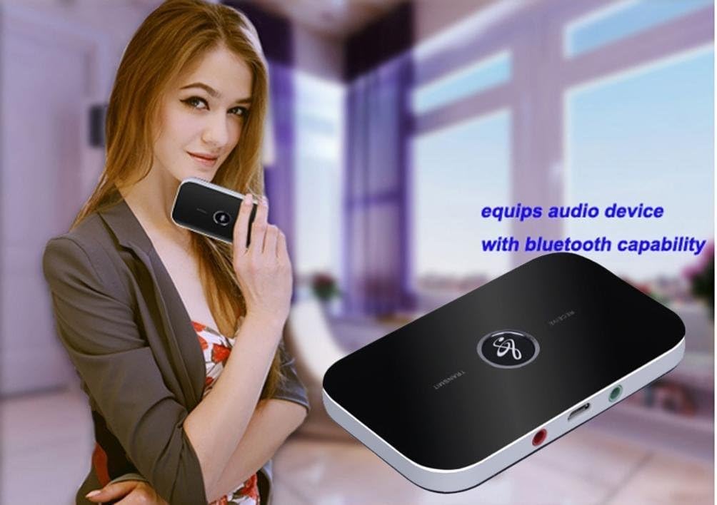 Coverzone Bluetooth 5.0 2-in-1 Ses Verici ve Alıcı Adaptör – TV PC Araç Hoparlör için Wireless Audio