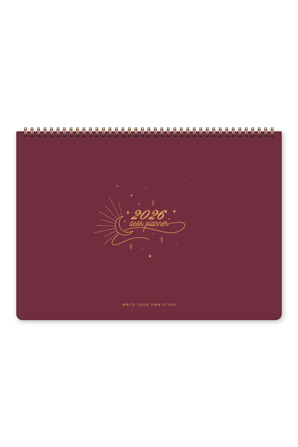 2026 Haftalık Spiralli Masaüstü Planlayıcı 24x34 cm - Desk Planner Bordo