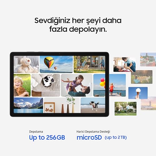 Samsung Galaxy Tab A11+, Android Tablet, Gri, WiFi Destekli, 6GB RAM, 128GB Depolama Alanı, 11 İnç (Samsung Türkiye Garantili)