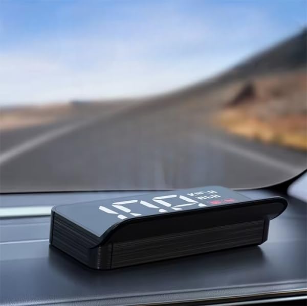 ALLY M3 HUD OBD2 Head-Up Display Dijital Hız Göstergesi E-OBD ve GPS Destekli OBD Arayüzlü - Alarmlı Ön Cam Ekran Projektör, SIYAH