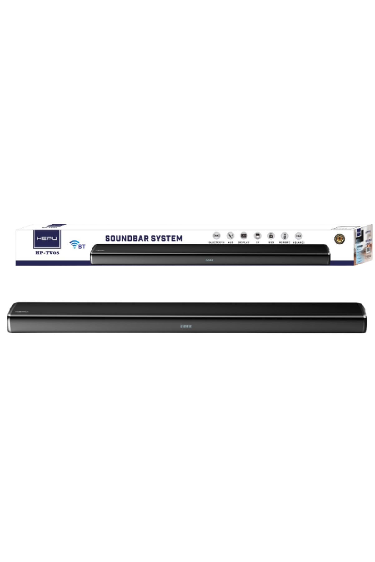 Teknoloji Gelsin HP-TV05 Soundbar Kablosuz Ev Sinema Sistemi 80W Stereo HD Ses LED Ekranlı Bluetooth Uzaktan Kumandalı 100x7x10 cm 2 Yıl Garantili