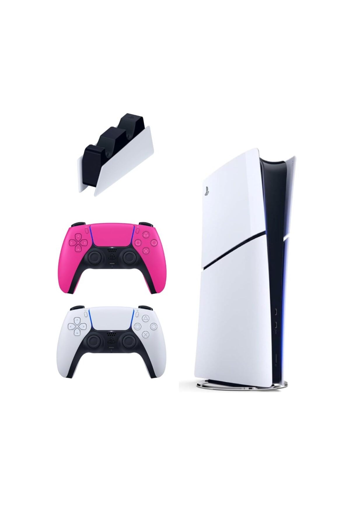 Sony Playstation 5 Slim Digital 825 GB + Şarj İstasyonu + 2. Pembe Dualsense İthalatçı Garantili