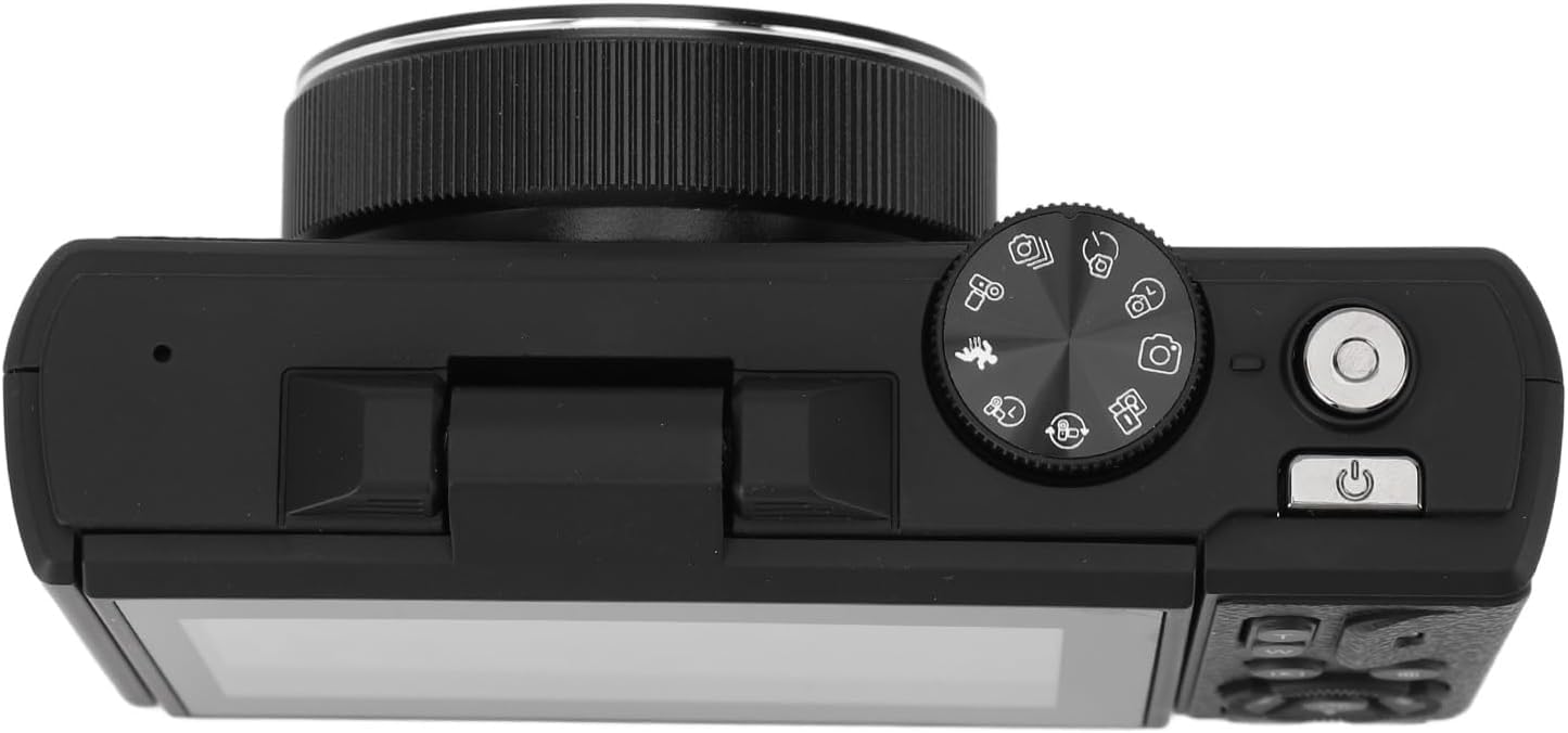 Çeşithane 75MP HD Retro Dijital Kamera – 18X Dijital Zoom, 3” Ekran, Autofocus, Gülümseme Algılama, Hafif & Taşınabilir Seyahat Fotoğraf Makinesi (Black)
