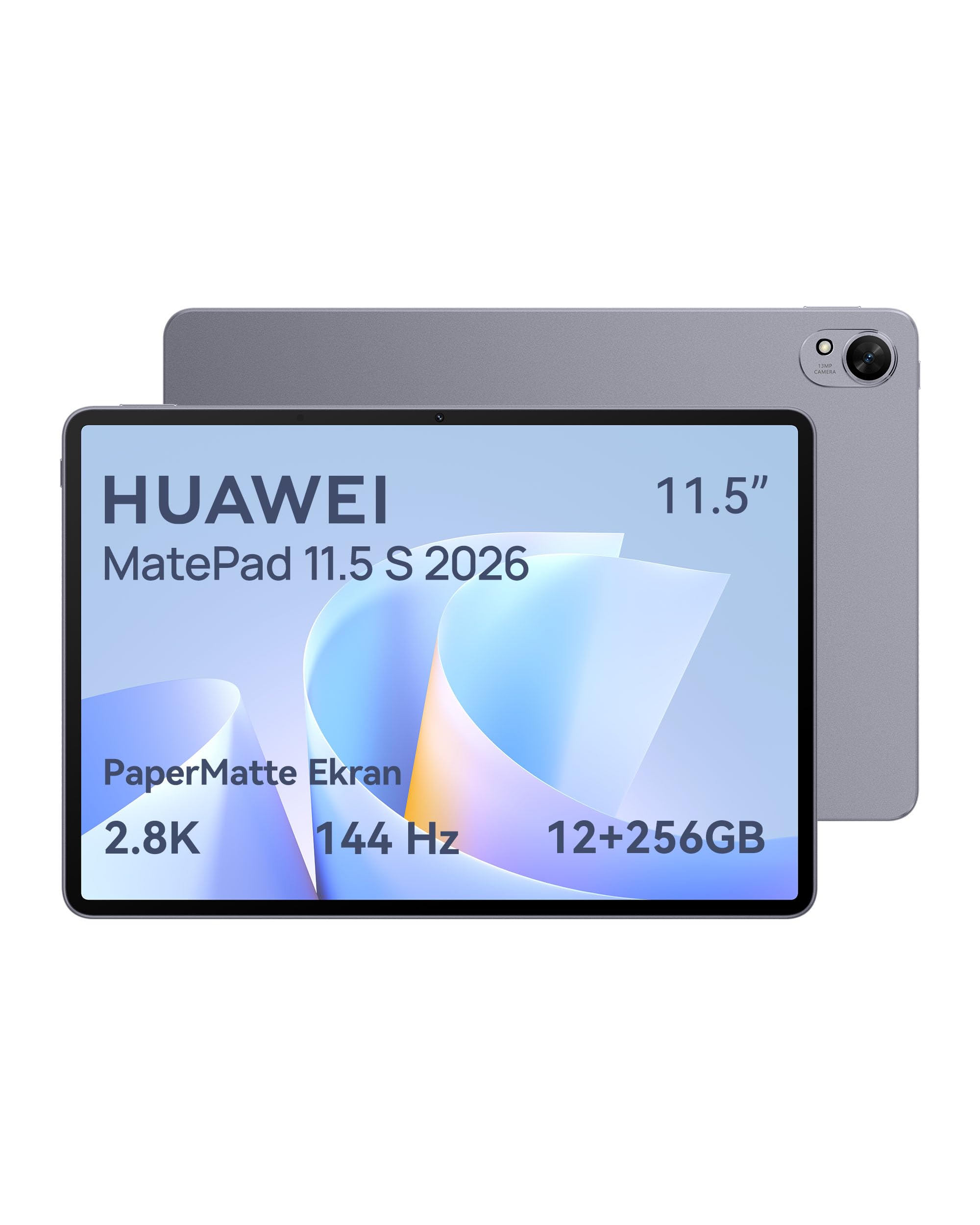 HUAWEI MatePad 11.5 S 2026 Yeni Tablet, 2.8K 144 Hz Ultra Net PaperMatte Ekran, 12 GB RAM + 256 GB D