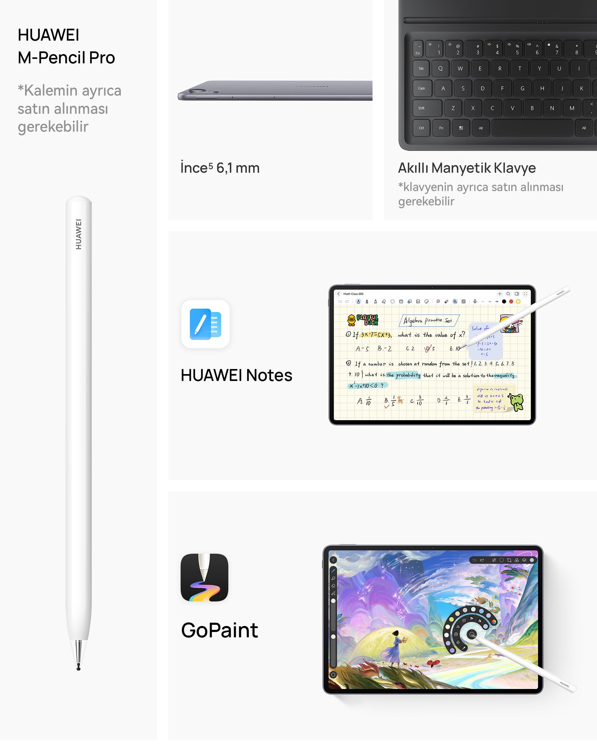 HUAWEI MatePad 11.5 S 2026 Yeni Tablet, 2.8K 144 Hz Ultra Net PaperMatte Ekran, 12 GB RAM + 256 GB D
