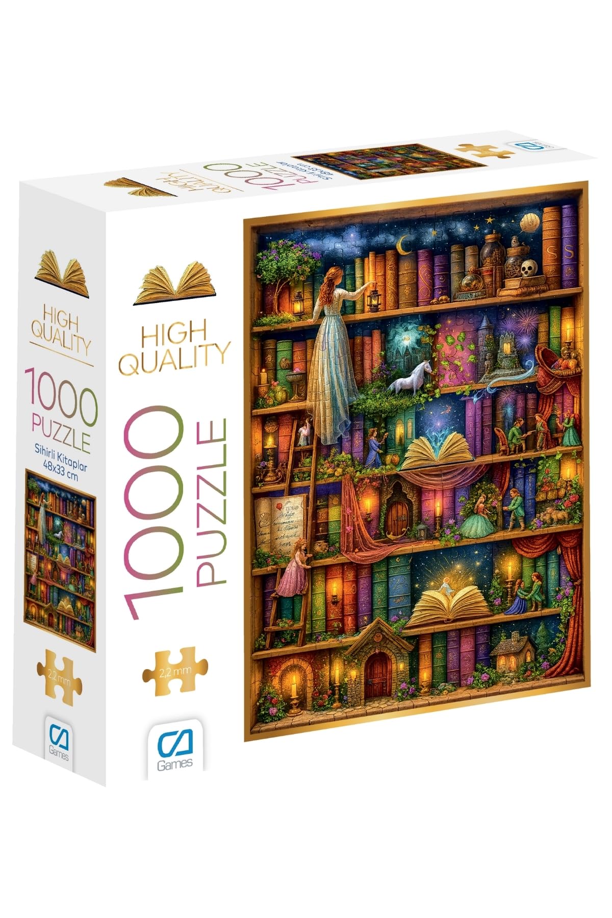 CA Games Sihirli Kitaplar 1000 Parça 2,2mm Kalınlık 48x68cm Profesyonel Hobi Puzzle Yapboz Serisi