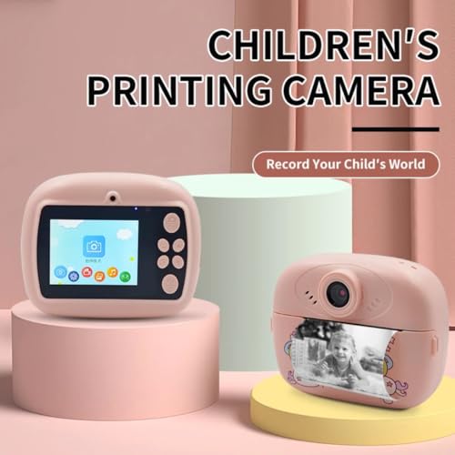 Çocuklar İçin Termal Yazıcılı Dijital Kamera, 2.4 İnç Ekran, Eğitici Fotoğraf Makinesi, Anında Baskı Özellikli (Mavi)