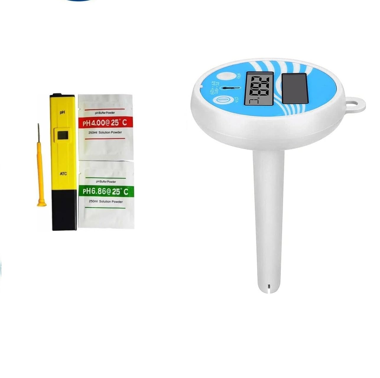 Solar Termometre Yüzme Havuzu İçin + PH Metre