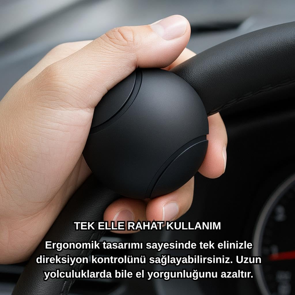 Coofbe Yeni Nesil 360 Döner Direksiyon Simit Topuzu Direksiyon Çevirme Topuzu Tüm Araçlara Uyumlu Sağlam Tutuş