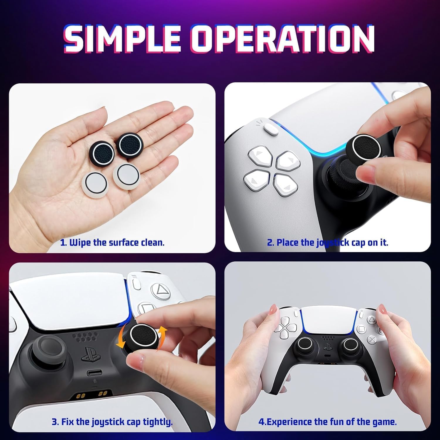 Analog çubuk, Joystick, Thumbstick başlıkları, koruyucu kapak, kulplar, silikon kapaklar, PC Gamepad