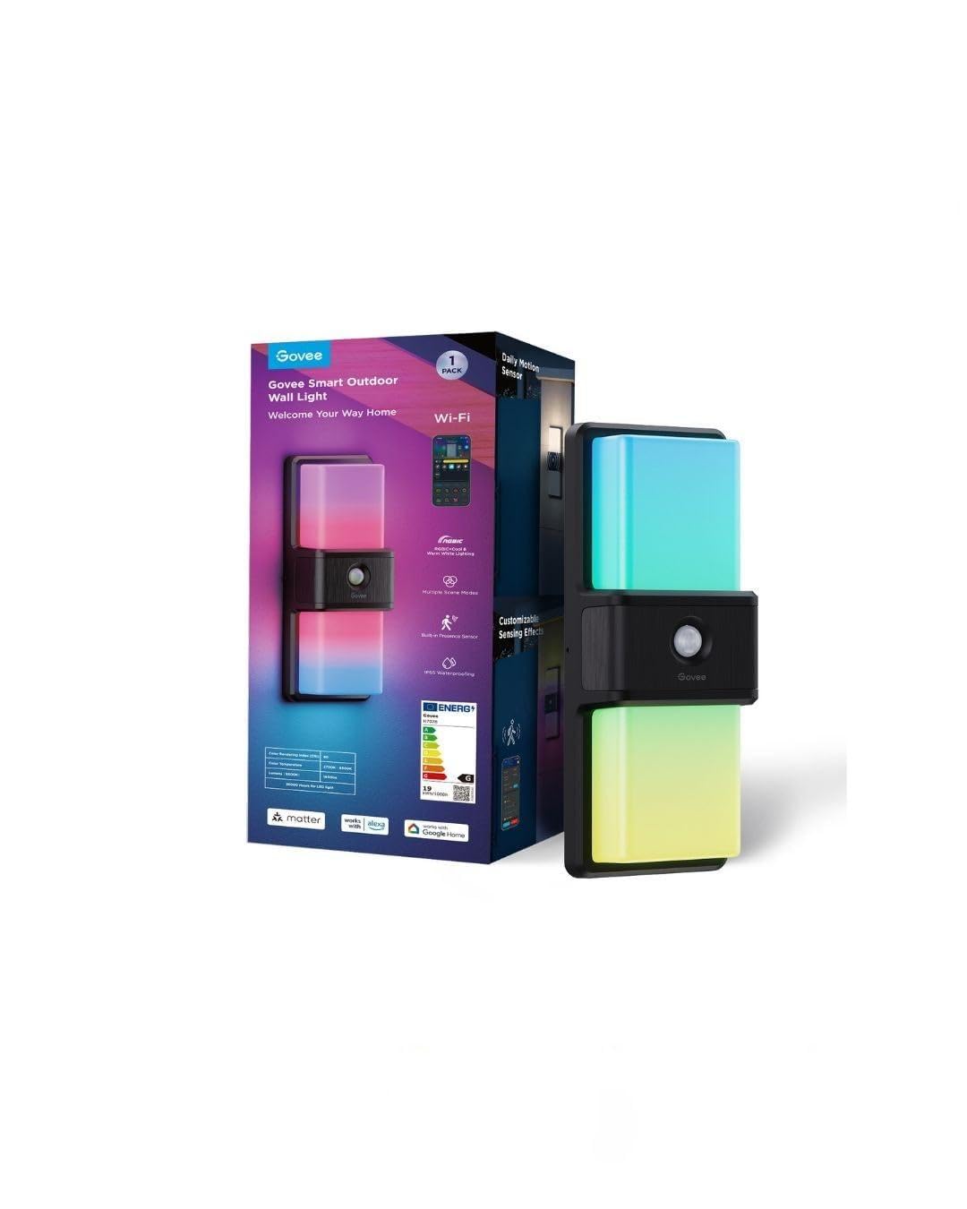 Govee Dış Mekan Hareket Sensörlü Duvar Aydınlatması IP65 H7078CD1