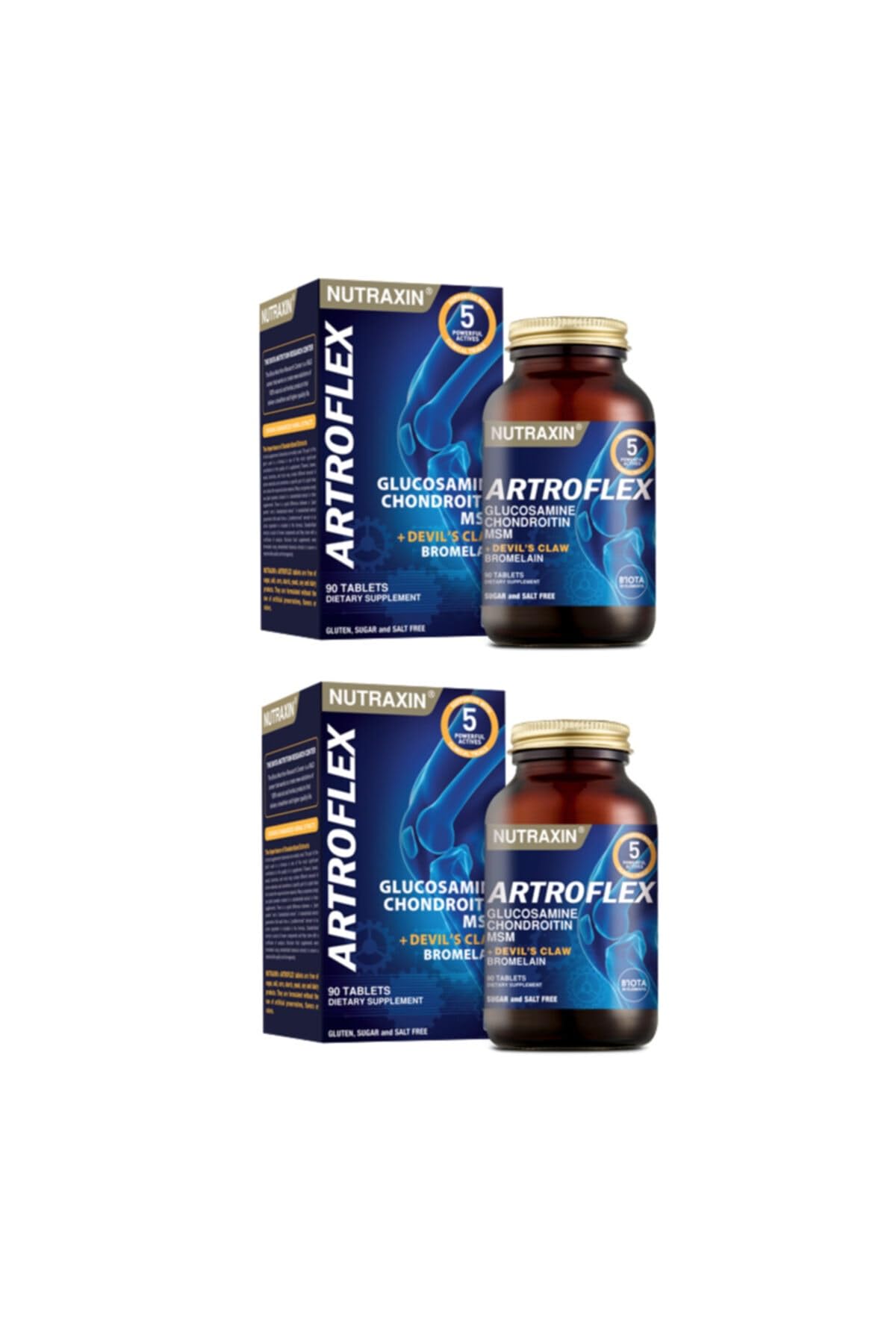 Nutraxin Artroflex Eklem, Kemik ve Kas Ağrıları İçin 90 Tablet x 2 Adet, ezz000382