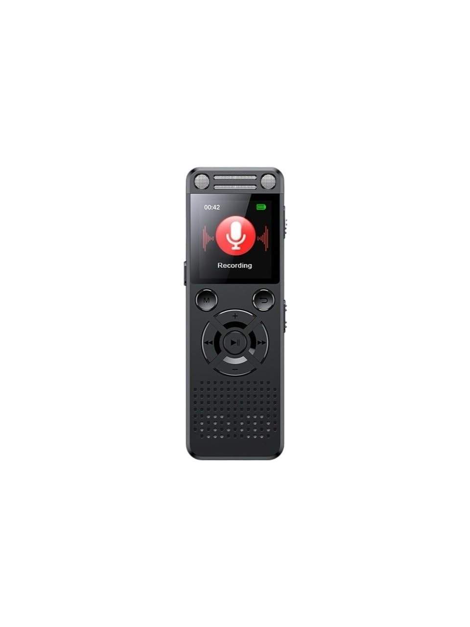 Hs-32 Metal Ses Kayıt Cihazı, 32GB Hafıza, Çift Hoparlör, Kristal Mikrofon, 75 Saat Pil Ömrü, Gürültü Azaltma, Type-C Şarj, 1.8 inç Ekran