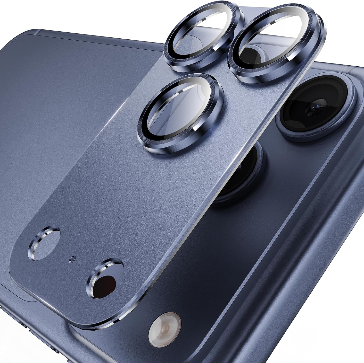 iPhone 17 Pro için Tasarlanmış Kamera Lens Koruyucu, [1:1 Mükemmel Uyum] Tam Kapsamlı Mat Metal Temp