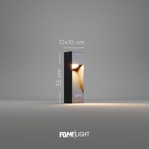 Luzerra Alüminyum Bahçe Aydınlatması Bollard – 35 cm Modern Yürüyüş Yolu Lambası, 3000K Sıcak Işık,