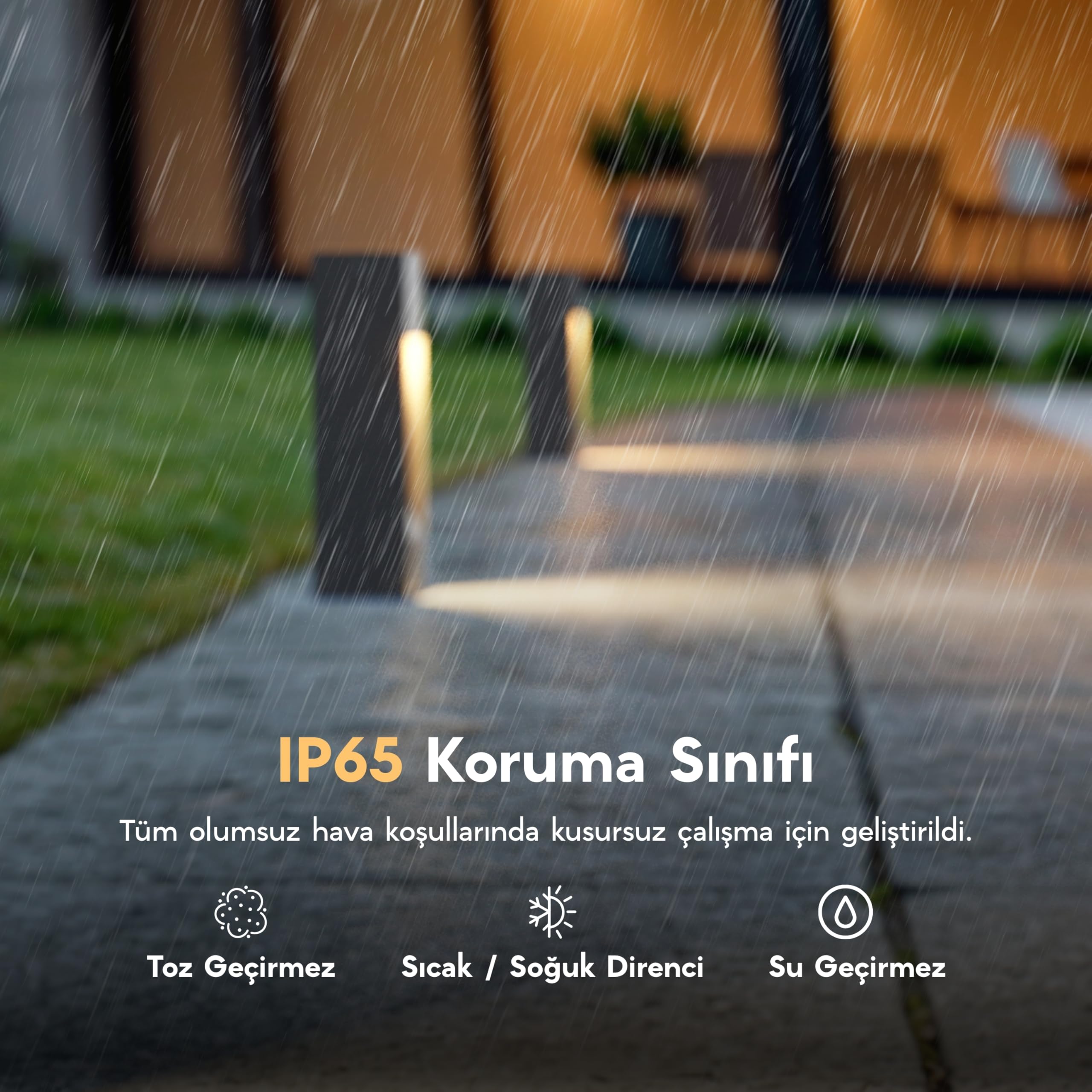 Luzerra Alüminyum Bahçe Aydınlatması Bollard – 35 cm Modern Yürüyüş Yolu Lambası, 3000K Sıcak Işık,