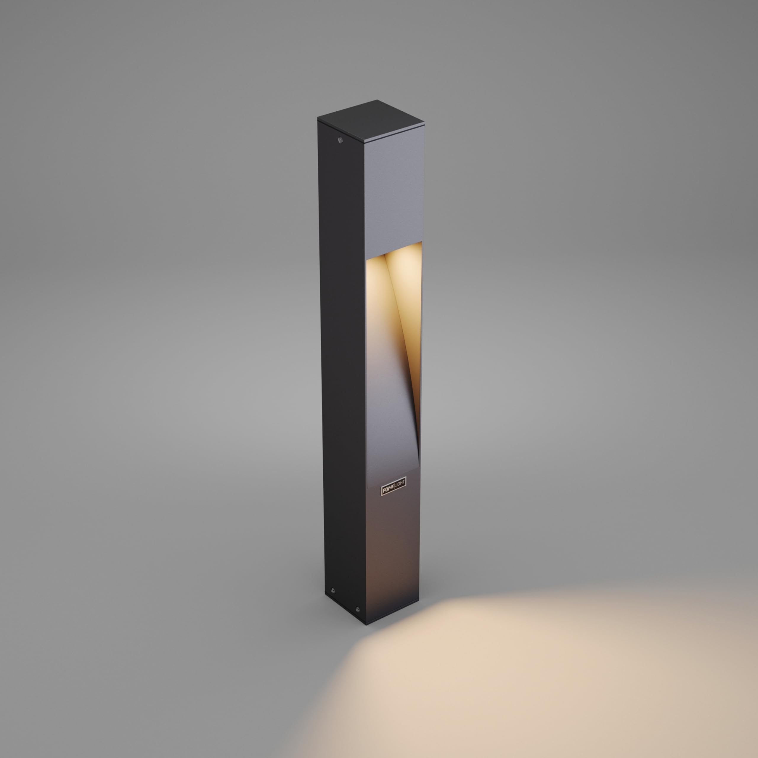 Luzerra 75 cm Alüminyum Bahçe Aydınlatması Bollard – GU10 Duylu Modern Yürüyüş Yolu Lambası, 3000K Işık Uyumluluğu, Elektrostatik Toz Boyalı Dış Mekan Aydınlatma Direği