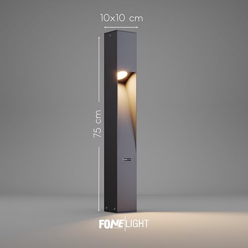 Luzerra 75 cm Alüminyum Bahçe Aydınlatması Bollard – GU10 Duylu Modern Yürüyüş Yolu Lambası, 3000K Işık Uyumluluğu, Elektrostatik Toz Boyalı Dış Mekan Aydınlatma Direği