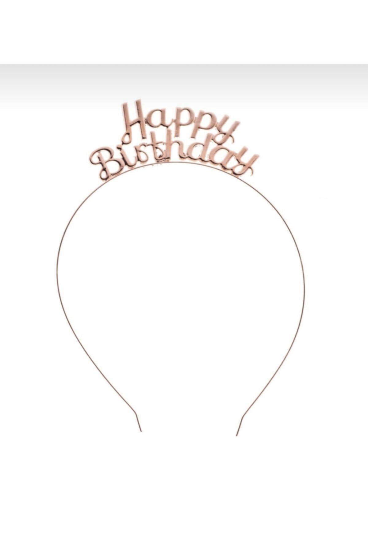 Niyet Taç Happy Birthday Metal Rose Gold Simli Taç Hediyeli Parti
