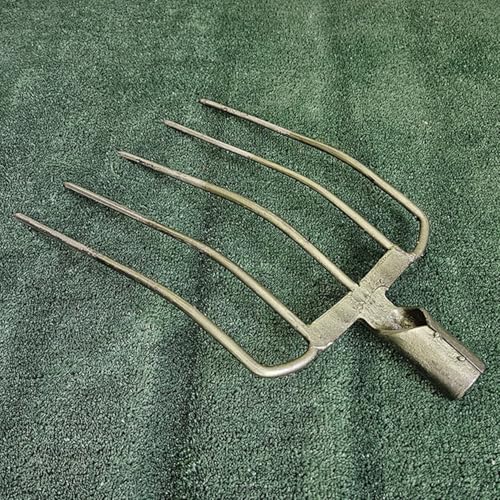 Sapsız Metal 5 Dişli Yaba Ot Saman Balya Taşıma Karıştırma Dirgen Harman Sapları Yayma Aleti 1 Adet