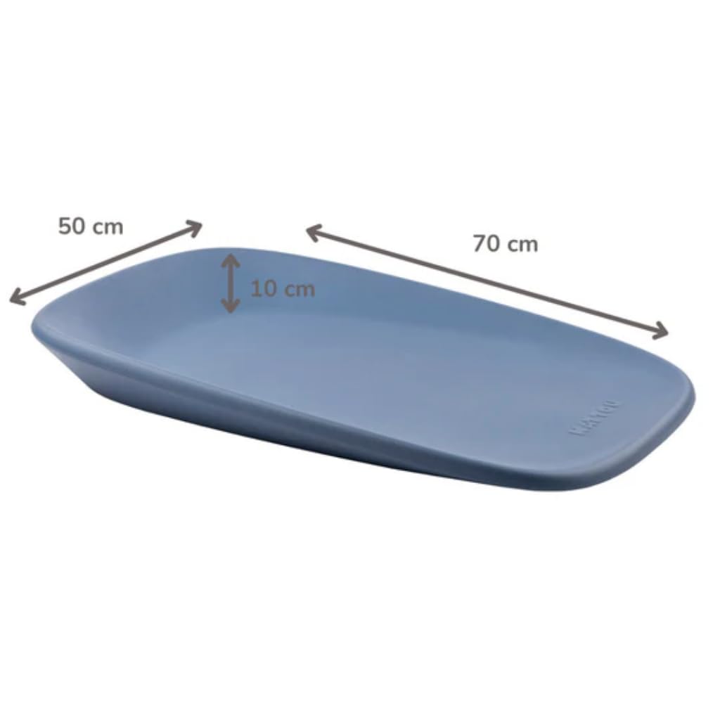 Nattou Softy Alt Değiştirme Minderi 70x50 cm Lacivert | Su Geçirmez | Ergonomik Tasarım | Hijyenik v