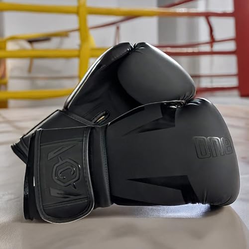 Hsport Yüksek Kalite Profesyonel Boks Eldiveni 12 OZ Dövüş Sporları Kick Boks Muay Thai için Boxing Maç ve İdman Eldiveni (Siyah)