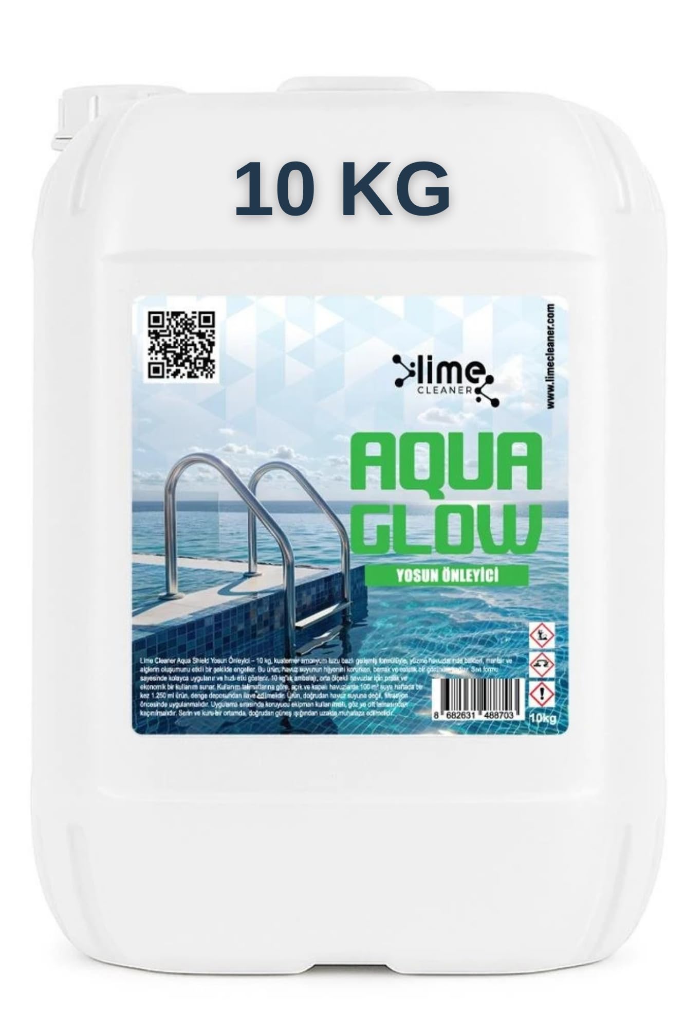 Lime Cleaner Aqua Glow Yosun Önleyici 10 KG | Havuz Yosun Önleyici Kimyasal | Profesyonel Havuz Bakımı