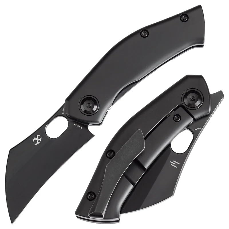 KANSEPT Osprey | Başparmak Deliği Bıçağı | Siyah Titanyum Sap | CPM-S35VN Çelik Çakı | K2087A3