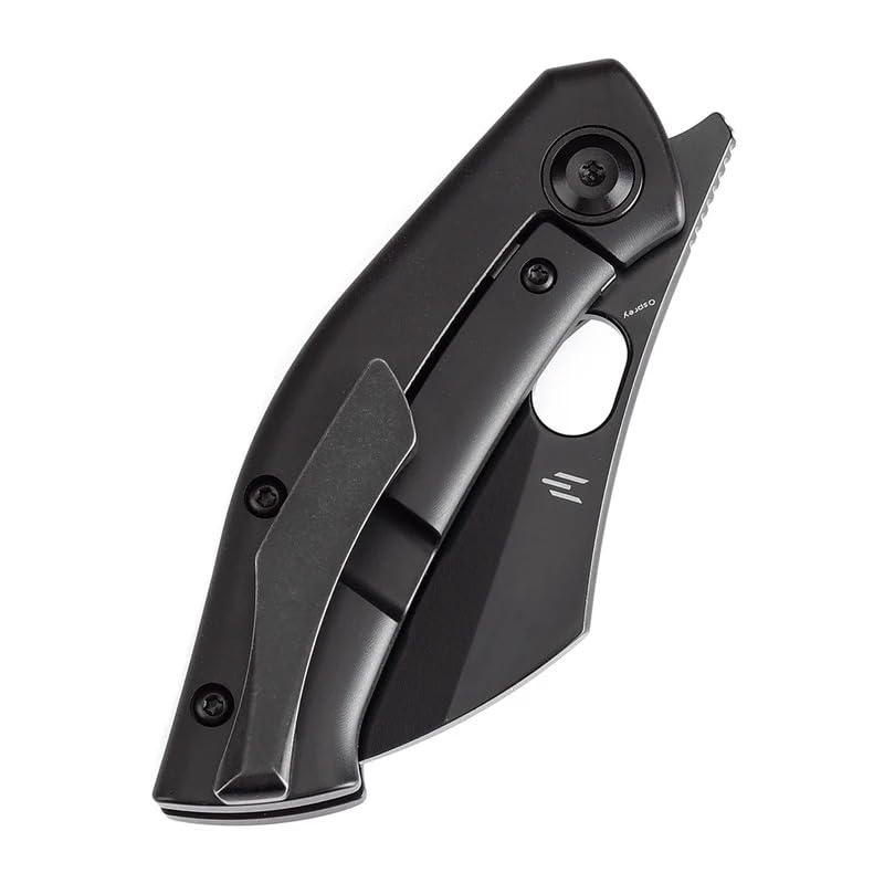 KANSEPT Osprey | Başparmak Deliği Bıçağı | Siyah Titanyum Sap | CPM-S35VN Çelik Çakı | K2087A3