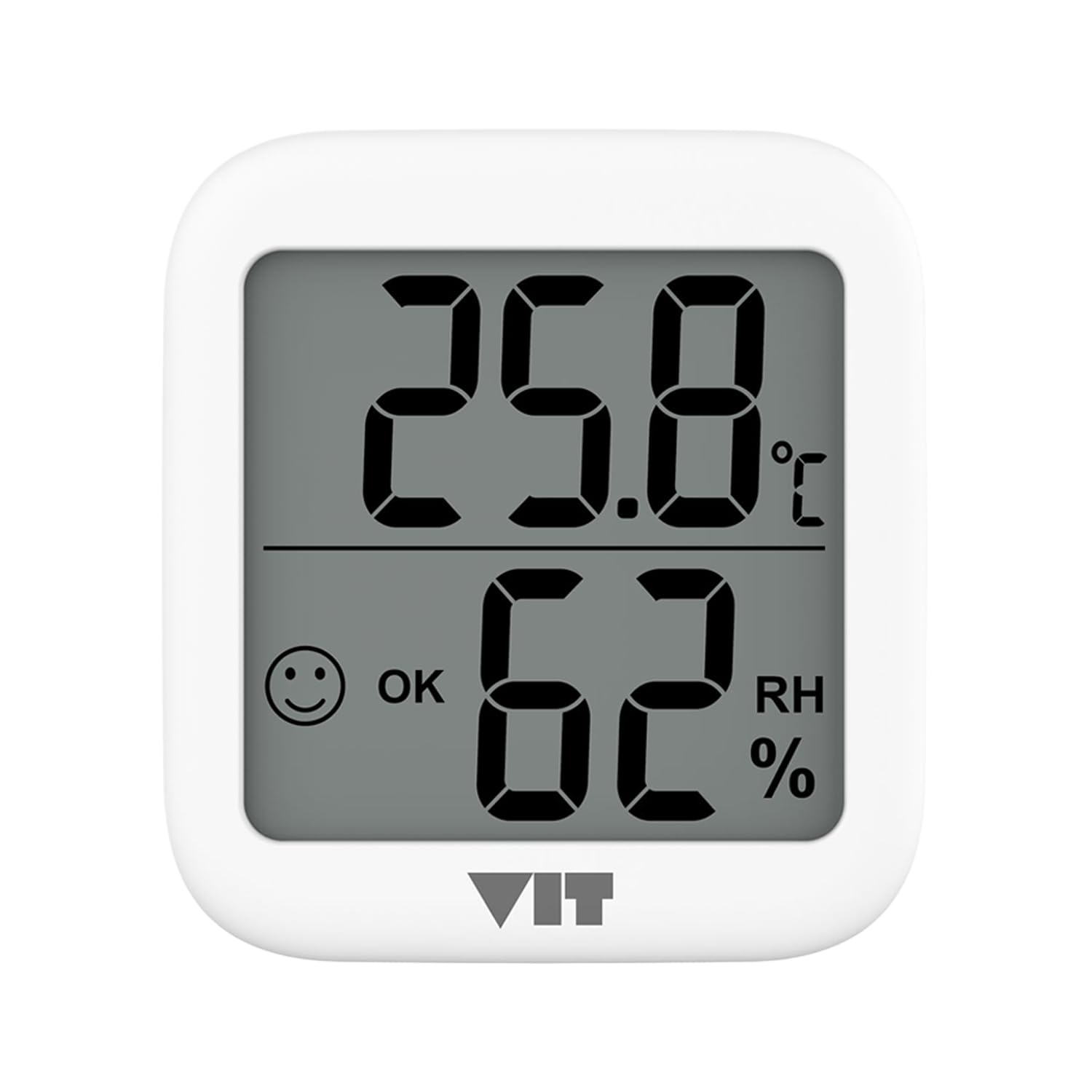 VIT İç Mekan Dijital Isı ve Nem Ölçer Beyaz Termometre WVT17 THERMOMETER