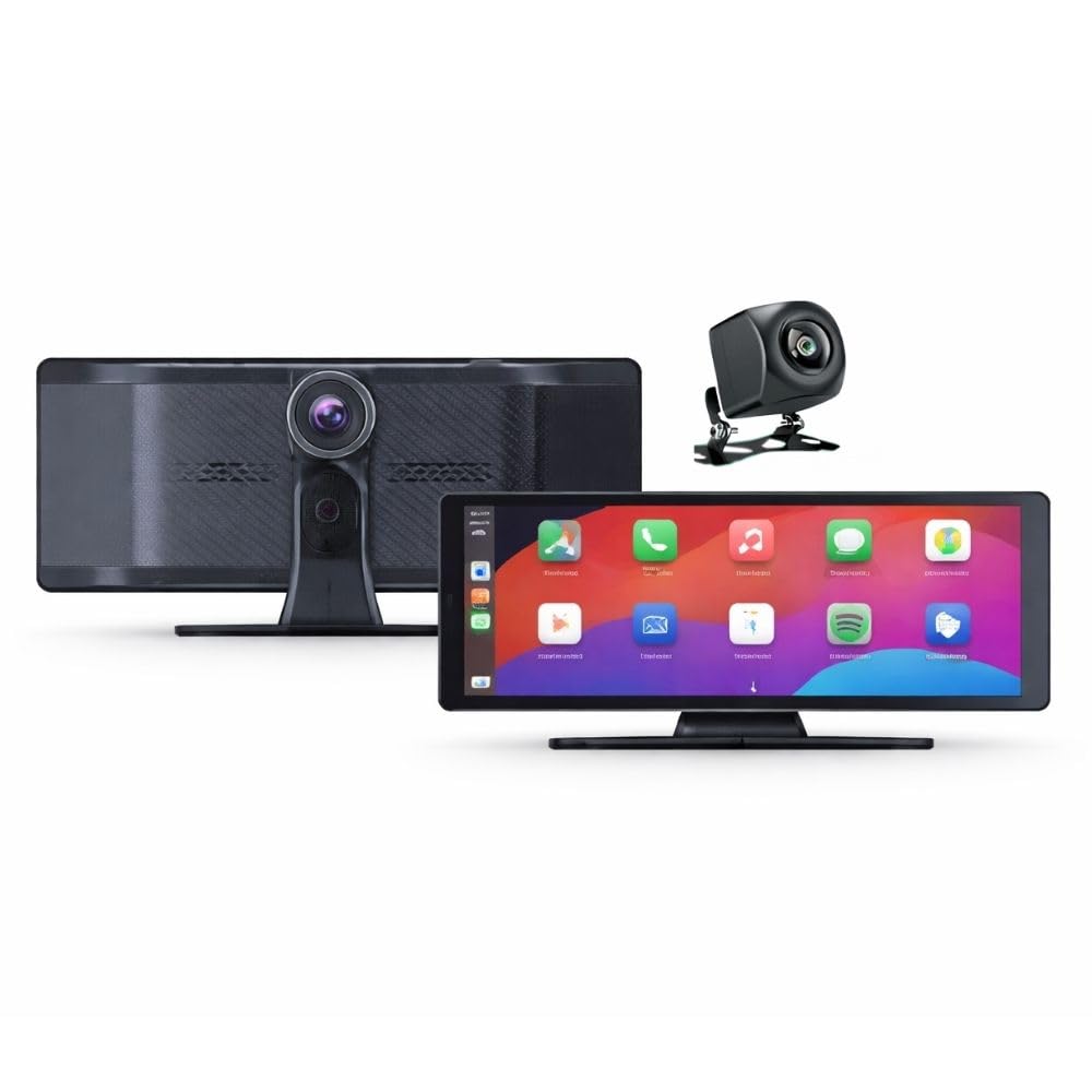 SChitec 4K Ultra Araç İçi Akıllı Ekran – Ön ve Arka Kameralı, Kablosuz CarPlay ve Android Auto Destekli (10.26”) YK3507