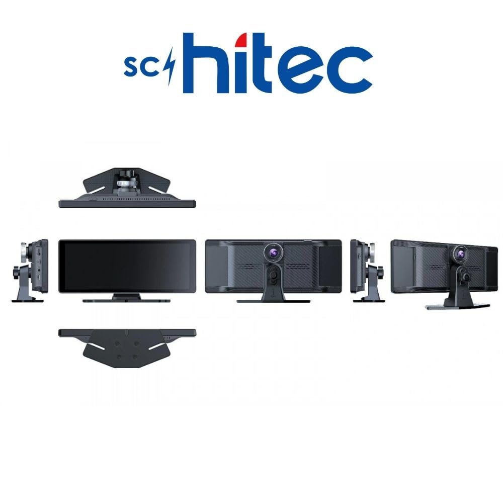 SChitec 4K Ultra Araç İçi Akıllı Ekran – Ön ve Arka Kameralı, Kablosuz CarPlay ve Android Auto Destekli (10.26”) YK3507