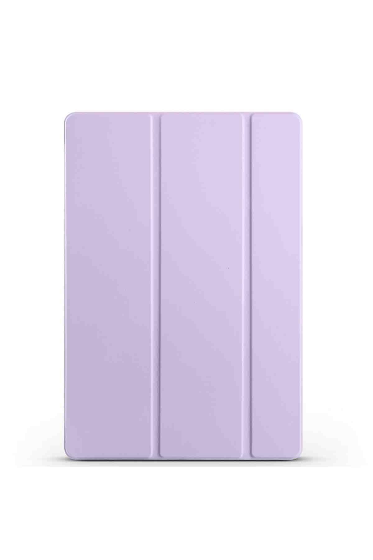 Galaxy Tab S10 FE Plus Uyumlu 13.1" Katlanabilen Standlı Smart Cover Akıllı Tablet Kılıfı Lila